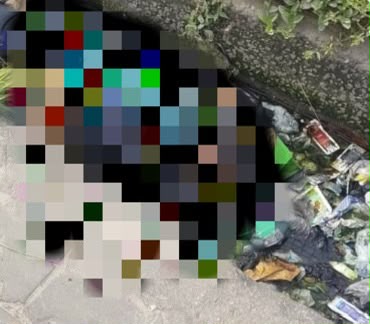 Unidentified man found de@d inside gutter in Lekki